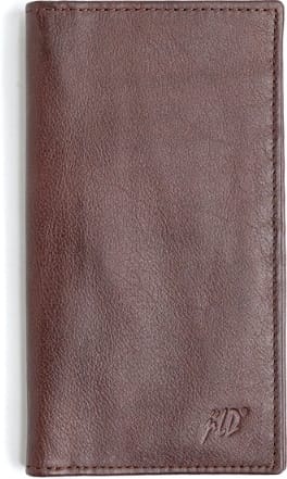 The Marshal Long Wallet in brown leather, closed